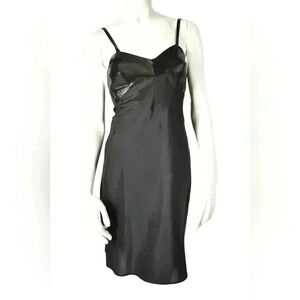 NWT FW14 BELSTAFF Black Satin Poly Bustier Mini Cocktail Dress 40EU Small Italy